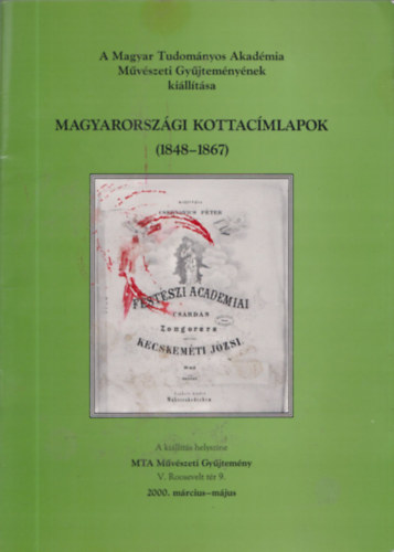 Magyarorszgi kottacmlapok (1848-1867)