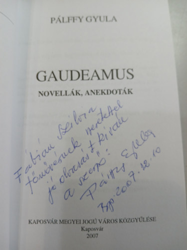 Gaudeamus (Novell�k, anekdot�k)
