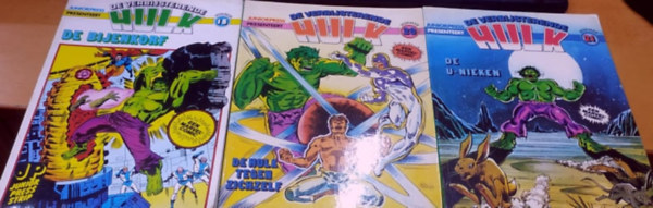 3 db De Verbijsterende Hulk: De Bijenkorf (18); De Hulk tegen Zichzelf (20); De U-Nieken (21)