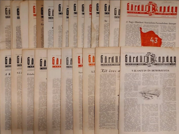 Grdlcsapgy - A MSZMP zemi szervezetnek lapja 1958-1965 vi  szmok vegyesen (nem teljes vfolyamok!)