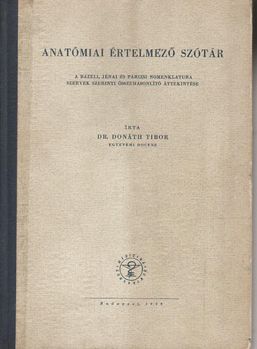 Dr.Donth Tibor - Anatmiai rtelmez sztr