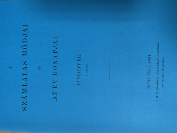 A sz�ml�l�s m�djai �s az �v h�napjai