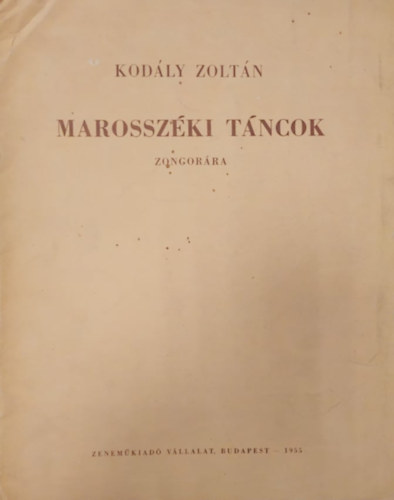 Marosszki Tncok (kotta)