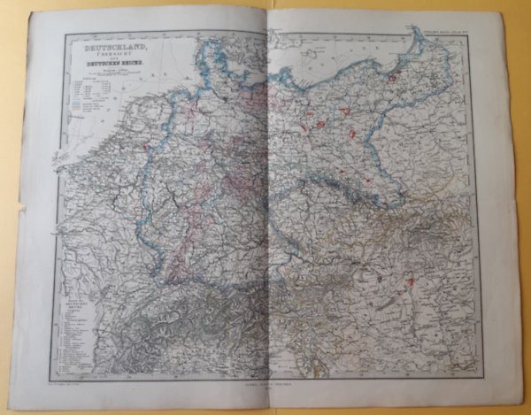 Deutscheland, �bersicht des Deutschen Reichs Stieler's Hand-Atlas No. 17. /T�rk�p/