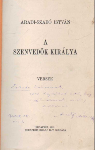 A szenvedk kirlya- versek