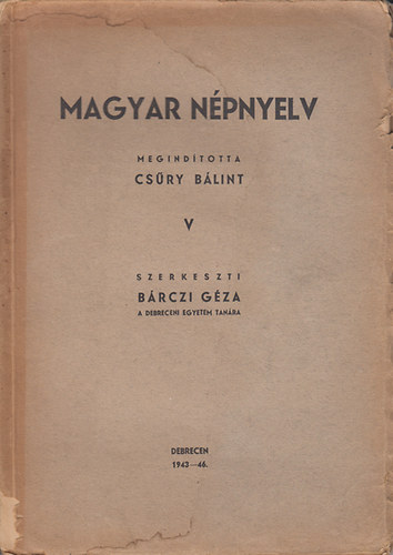 Magyar npnyelv V.