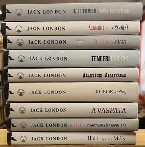 9 db London knyv: Az cen mesi - A vn halsz mesi, dm eltt - A skarlt, A srga stn, Tengeri farkas, Aranysk Alaszkban, Kbor csillag, A vaspata, A Profi - Brgyilkossgi Iroda Kft., HS, semmi MS