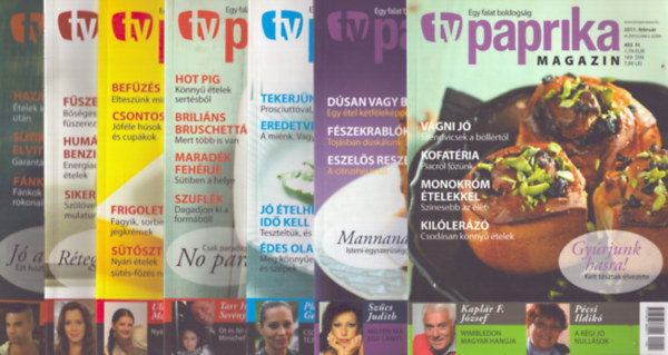 7 db Tv paprika magazin: 2011. februr, mrcius, mjus, jnius, augusztus, oktber, november