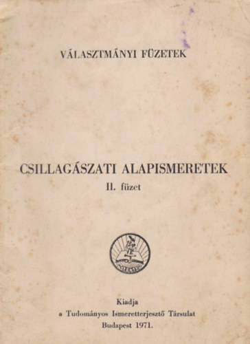 Csillagszati alapismeretek II. fzet