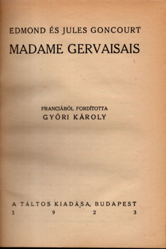 Madame Gervaisais