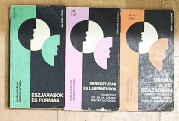 3db k�tet a M�elemz�sek Kisk�nyvt�ra sorozatb�l - Dr�ma a XX. sz�zadban, Keresztutak �s labirintusok, �szj�r�sok �s form�k