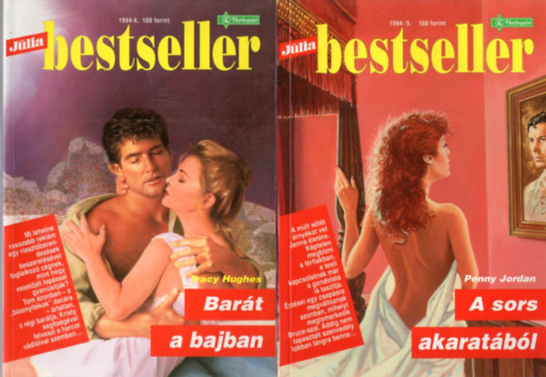 2 db Jlia Bestseller : A sors akaratbl 1994/3. + Bart a bajban 1994/4.