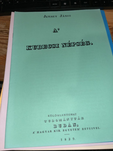 Tudomnytr 1839 A' Kubecsi npsg