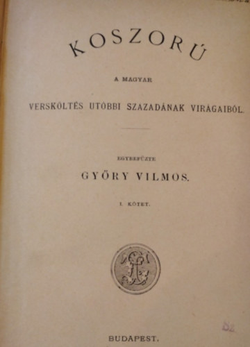 Koszoru - A magyar versklts virgaibl