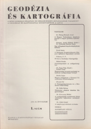 Dr. Jo Istvn  (szerk.) - Geodzia s Kartogrfia 1976/1. szm