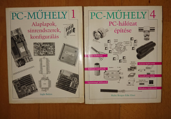 2 k�tet a PC-M�hely c�m� kiadv�nyb�l: PC-M�hely 1. - Alaplapok, s�nrendszerek, konfigur�l�s, PC-M�hely 4. - PC-h�l�zat �p�t�se