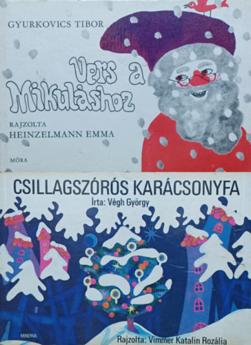 2 db retro leporell: Vers a Mikulshoz + Csillagszrs karcsonyfa