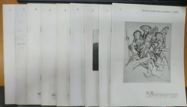 9 db Arte Galria s Aukcis Iroda, Grafikai rvers kiadvny, vegyes pldnyok: 1, 3, 4, 5, 6, 8, 10, 11, 12