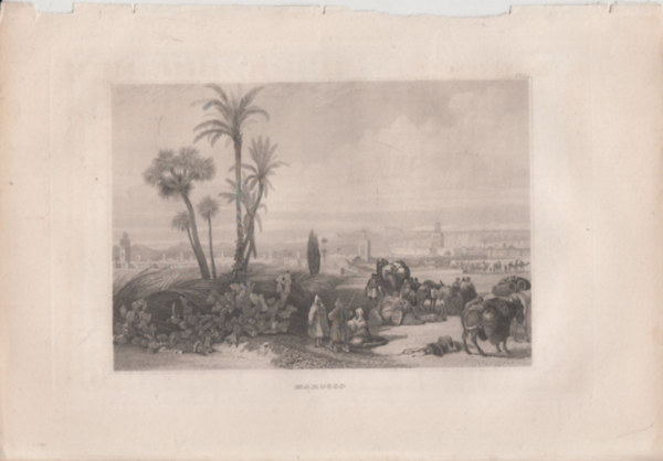 Marocco (Marokk, szak-Afrika) (16x23,5 cm mret eredeti aclmetszet, 1856-bl)