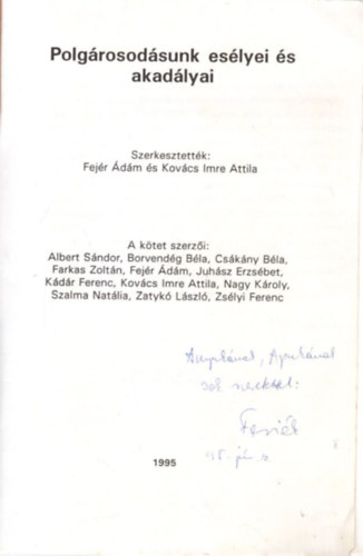 Polgrosodsunk eslyei s akadlyai - Szegedi Blcsszfzetek - dediklt