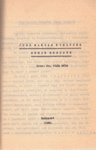 des magyar nyelvnk (gpelt kiads)