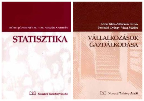 Statisztika,+Vállalkozások Gazdálkodása- 2 db könyv