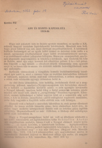 Gy�rgyinek, B�l�nak rokoni szeretettel Pali b�csi 1963. november