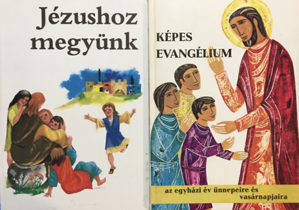 K�pes Evang�lium - Az egyh�zi �v �nnepeire �s vas�rnapjaira + J�zushoz megy�nk  - Kis katekizmus els��ldoz�si el�k�sz�t�vel (2 k�tet)