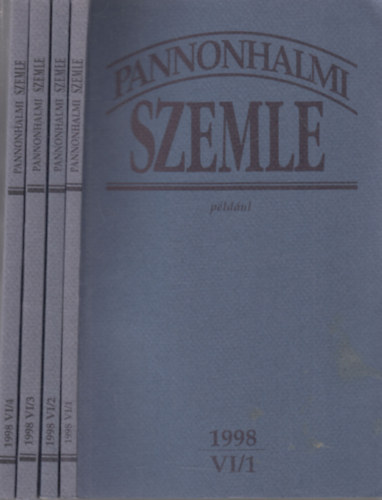 Sulyok Elemr  (fszerk.) - Pannonhalmi Szemle 1998/1-4. (VI., teljes vfolyam)- 4 db. lapszm
