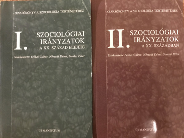 Somlai Pter; Felkai Gbor; Nmedi Dnes - Olvasknyv a szociolgia trtnethez I-II. (Szociolgiai irnyzatok a XX. szzad elejig)