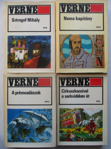 4 db Verne ktet (Grant kapitny gyermekei + A prmvadszok + Sztrogof Mihly + Cirkuszkocsival a sarkvidken t )