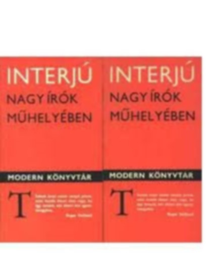 Kves Erzsbet  (szerk.) - Interj - Nagy rk mhelyben I-II. (Modern knyvtr)