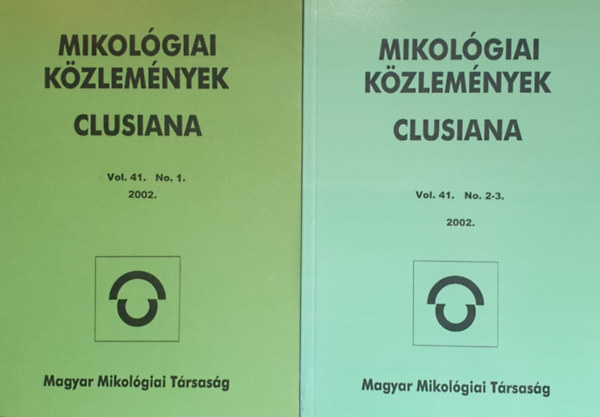 Mikolgiai kzlemnyek - Clusiana - 2002. Vol. 41/ No. 1. + 2-3.