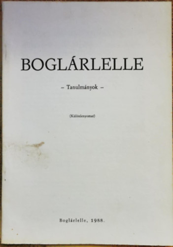 Boglrlelle - Tanulmnyok (klnlenyomat)