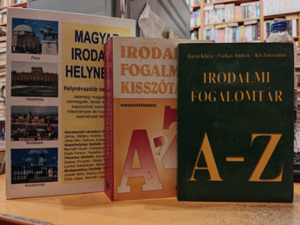3 db Irodalmi fogalmak kissztra kiegsztsekkel; Irodalmi fogalomtr; Magyar irodalmi helynevek