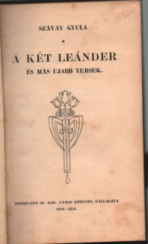 A kt lender s ms ujabb versek