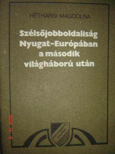 Szlsjobboldalisg Nyugat- Eurpban a msodik vilghbor utn