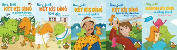 5 db meseknyv a Kt kis dn sorozatbl: Kt kis dn a zsrkrta korban + Kt kis dn Krtn + Kt kis dn s a honfoglals +Kt kis dn Artr kirly udvarban + Hrom kis dn a vilg krl (A Kt kis d