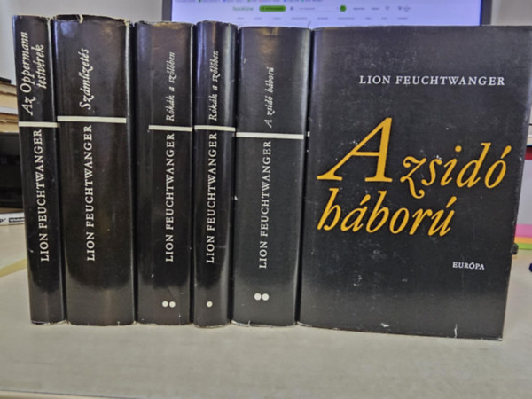 Lion Feuchtwanger - 4db Lion Feuchtwanger regény 6 kötetben: Az Oppermann testvérek+ Száműzetés+ Rókák a szőlőben I-II+ A zsidó háború I-II