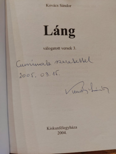 Kovcs Sndor - Lng
