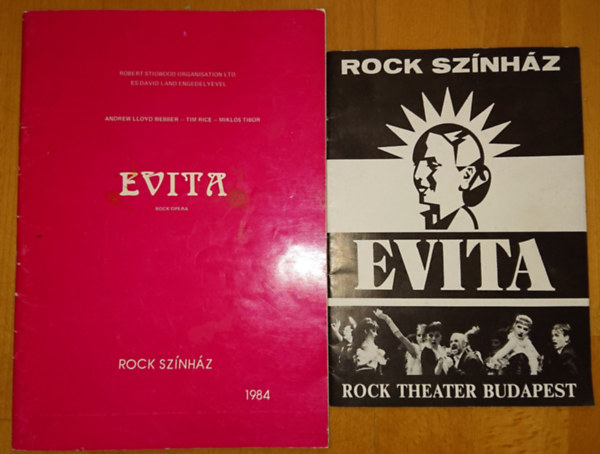 2 szvegknyv az Evita cm musicalhez: Evita / Evita Rock Opera