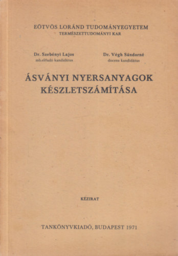 svnyi nyersanyagok kszletszmtsa