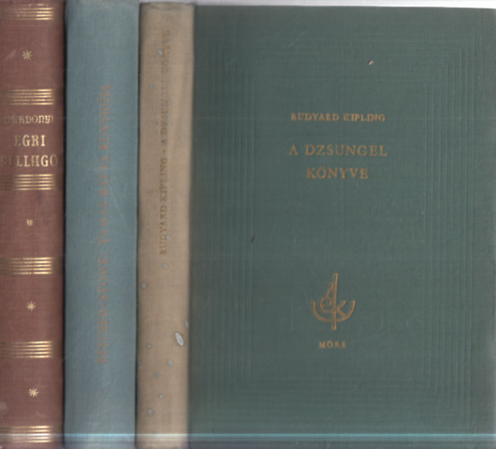 3 db. klasszikus ifj�s�gi irodalom (A dzsungel k�nyve + Tam�s b�tya kunyh�ja + Egri csillagok)