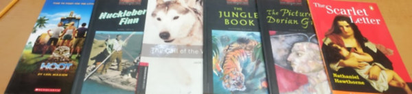 Hoot; Huckleberry Finn; The Call of the Wild; The Jungle Book; The Picture Dorian Gray; The Scarlet Letter (6 fzet)