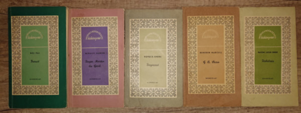 5 ktet az irodalomtrtneti kisknyvtrbl: Reymont, Rabelais, G. B. Shaw, Roger Martin du Gard, Proust