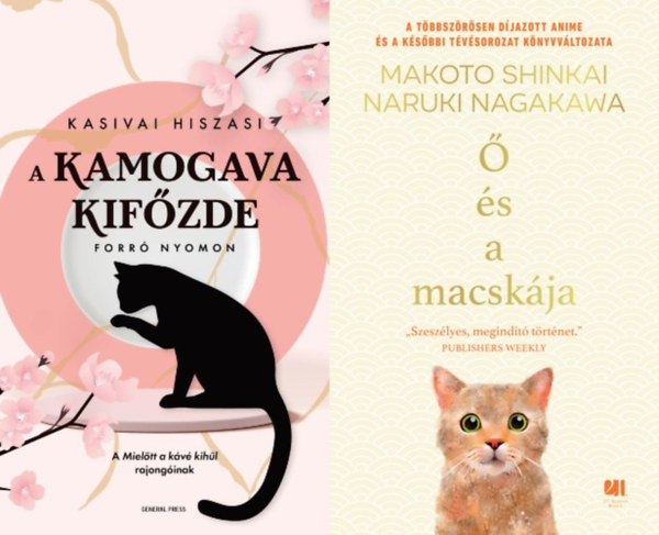 2 db kortrs japn regny:   s a macskja + A Kamogava Kifzde