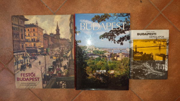 3 k�nyv Budapestr�l: Budapesti k�peslapok, Budapest (angol), Fest�i Budapest