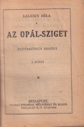 Az Opl-sziget I-II. ktet ( egybektve )