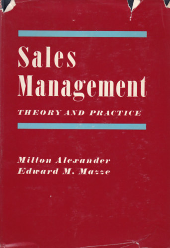 Sales Management - Theory and practice