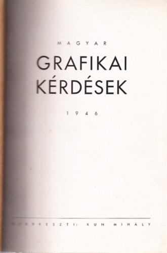 Magyar grafikai krdsek 1946